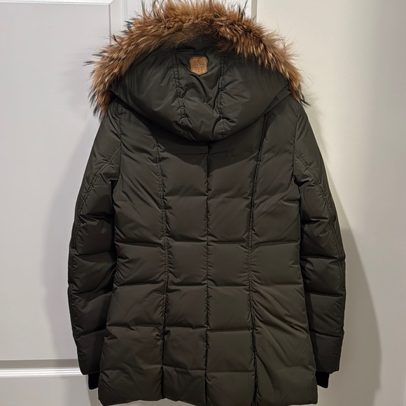 Mackage Adali Women's Down Coat Olive with natural fur Signature Collar - Picture 3 of 8